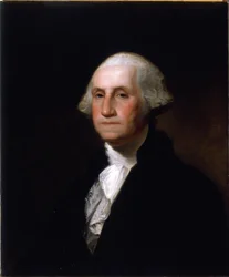 Portret van George Washington, naar een schilderij van Gilbert Stuart (1755-1828)